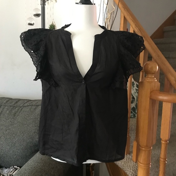 Mango Cotton blouse with openwork details - Picture 3 of 6